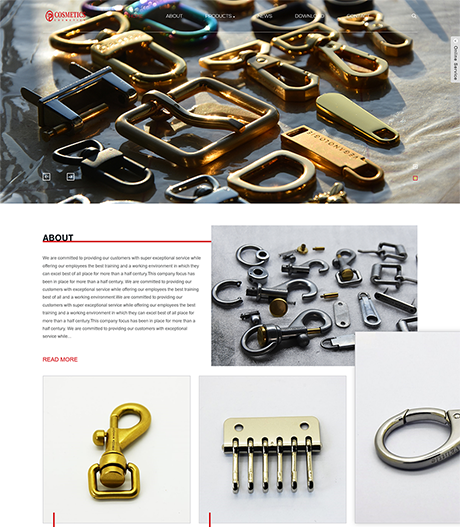 响应式金属铁钩制品外贸企业网站模板